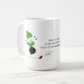Bowling Snowman Kaffeetasse (Vorderseite Links)