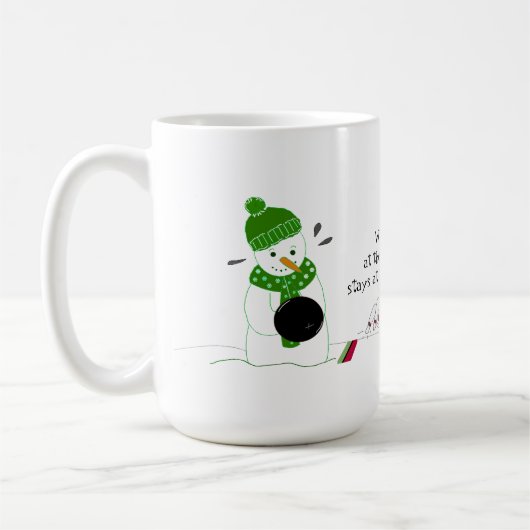 Bowling Snowman Kaffeetasse (Links)