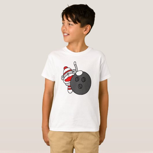 Bowling Sock Monkey T-Shirt (Vorne ganz)
