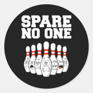 Bowling Spare Niemand Runder Aufkleber