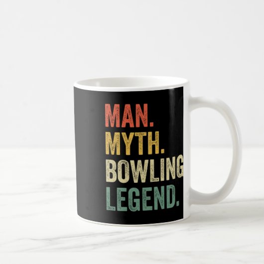 Bowling-Spaßmann Mythos Bowling-Mannschaft Legende Kaffeetasse (Rechts)