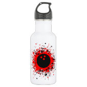 Bowling splats edelstahlflasche (Vorderseite)