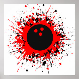 Bowling splatz poster