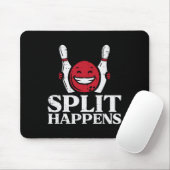Bowling Split Happens Funny Spaß Bowler Mannschaft Mousepad (Mit Mouse)