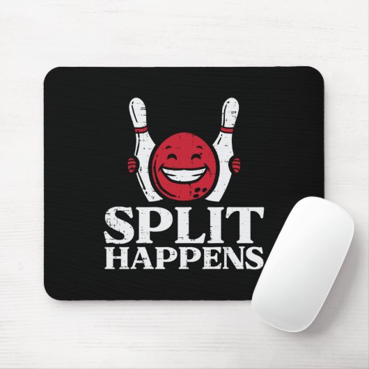 Bowling Split Happens Funny Spaß Bowler Mannschaft Mousepad (Mit Mouse)