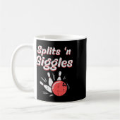 Bowling Splits N Giggles Bowler Kinder Frauen Männ Kaffeetasse (Links)