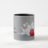 Bowling Sport Ball und Pins Strike! Tasse (Zentrum)