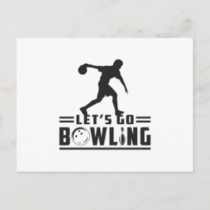 Bowling Sport Bowler Strike Bowl Funny Geschenk Id Postkarte