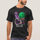 Bowling Sport Mardi Gras Funny Festival Party Lieb T-Shirt (Vorderseite)