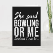 Bowling-Sportgeschenk Karte (Vorderseite)