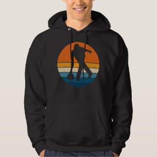 Bowling Sports, Retro Vintag Sunset, Funny Bowler Hoodie