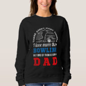 Bowling sports US flag and funny DAD creative artw Sweatshirt (Vorderseite)