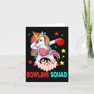 Bowling Squad Dabbing Unicorn Player Team Kostüm Karte