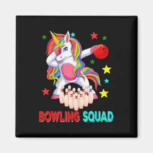 Bowling Squad Dabbing Unicorn Player Team Kostüm Magnet