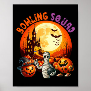Bowling Squad Halloween Horror Ausrüstung als Mama Poster