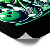 Bowling St. Patrick's Day Jungen Kinder Shamrock S Poster (Ecke)