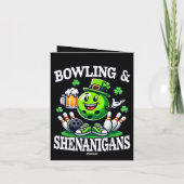 Bowling St. Patrick's Day Schabernack Feiertagskarte (Rückseite)