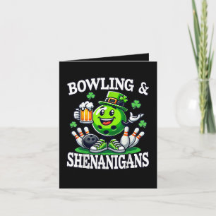 Bowling St. Patrick's Day Schabernack Feiertagskarte