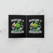 Bowling St. Patrick's Day Schabernack Feiertagskarte (Innenseite)