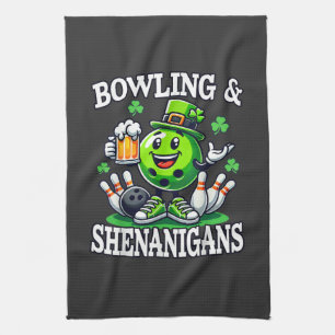 Bowling St. Patrick's Day Schabernack Geschirrtuch
