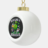 Bowling St. Patrick's Day Schabernack Keramik Kugel-Ornament (Rechts)