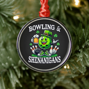 Bowling St. Patrick's Day Schabernack Ornament Aus Metall