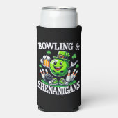 Bowling St. Patrick's Day Schabernack Selters Dosenkühler (Seltzer Vorderseite)