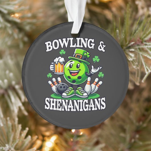 Bowling St. Patrick's Day-Unsinn Ornament (Baum)