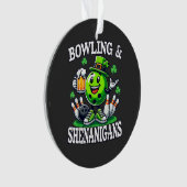 Bowling St. Patrick's Day-Unsinn Ornament (Vorderseite)