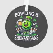 Bowling St. Patrick's Day-Unsinn Ornament (Rückseite)