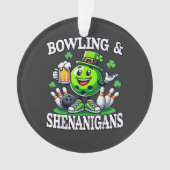 Bowling St. Patrick's Day-Unsinn Ornament (Vorderseite)
