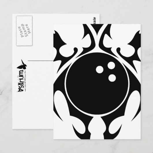 Bowling Stammes. Postkarte (Vorne/Hinten)