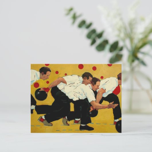 Bowling Stampede Postkarte (Stehend Vorderseite)
