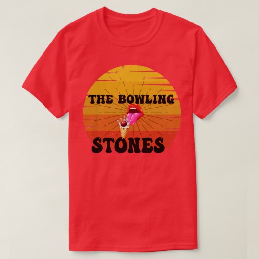 Bowling Stones Parody Funny Bowling T-Shirt (Design vorne)