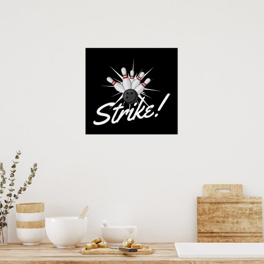 Bowling streik! poster (Küche)