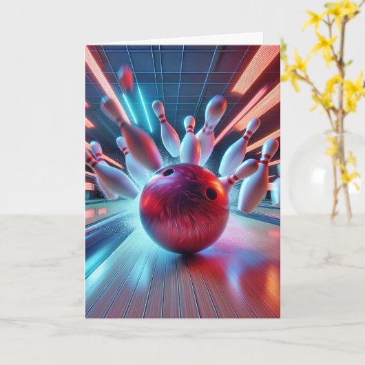 Bowling streit um Geburtstag Karte (Gelbe Blume)