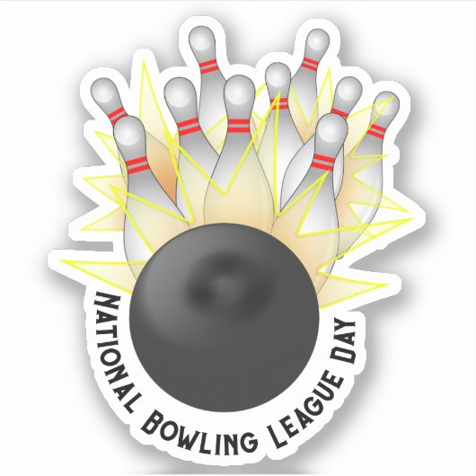Bowling Strike Aufkleber (Vorderseite)