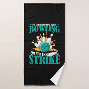 Bowling Strike Badehandtuch