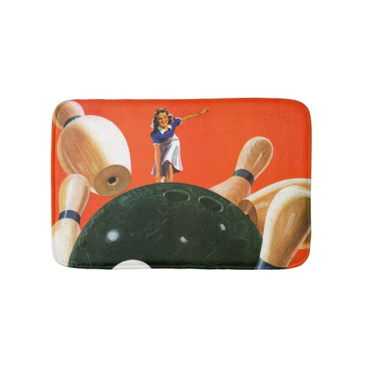 Bowling Strike Badematte (Vorderseite)