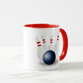 Bowling Strike Colorful Game Team Sport Celebrate Tasse (VorderseiteRechts)