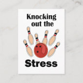 Bowling Strike, der Stress ausschaltet, Bowling-Tr Visitenkarte (Vorderseite)