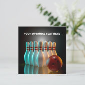 Bowling-Strike für benutzerdefinierten Text (Stehend Vorderseite)