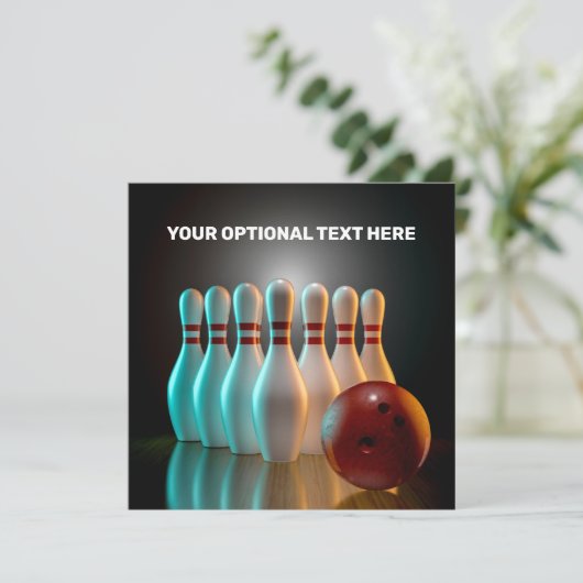 Bowling-Strike für benutzerdefinierten Text (Stehend Vorderseite)