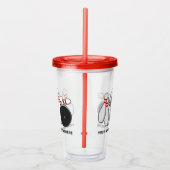 Bowling-Strike für benutzerdefinierten Text Acryltrinkbecher (Rechts)