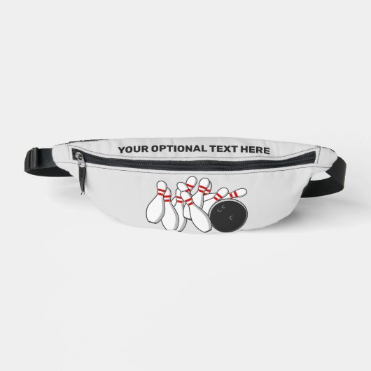 Bowling-Strike für benutzerdefinierten Text Bauchtasche (Vorderseite)