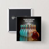 Bowling-Strike für benutzerdefinierten Text Button (Vorne & Hinten)