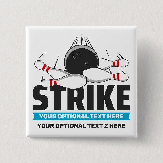 Bowling-Strike für benutzerdefinierten Text Button (Vorderseite)