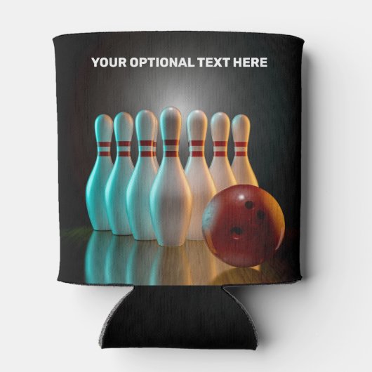 Bowling-Strike für benutzerdefinierten Text Dosenkühler (Rückseite)