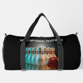 Bowling-Strike für benutzerdefinierten Text Duffle Bag (Rückseite)