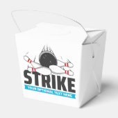 Bowling-Strike für benutzerdefinierten Text Geschenkschachtel (Rückseite)